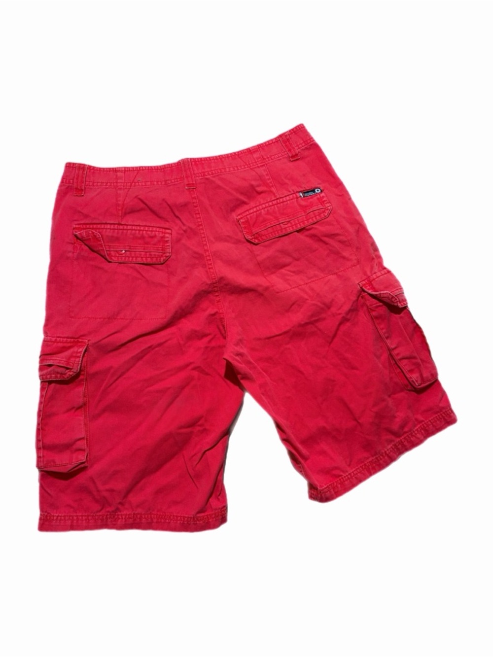 Southpole Shorts Mens 36 Red Cargo Cotton Canvas Pockets Relaxed Summer Baggy